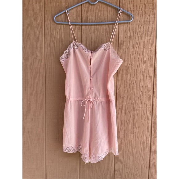 Vintage Victoria Secret Gold Label Teddy Lingerie Romper Womens Small soft Pink - Picture 1 of 10